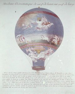 1784年1月19日，里昂的蒙哥尔菲兄弟气球实验，1784年 作者 法语学校